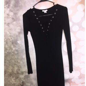 Black long sleeve dress